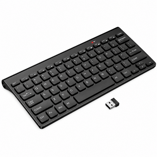 78 Key Compact 2.4G Wireless Mini Keyboard With Usb Nano Receiver