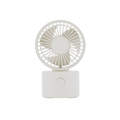 White Compact Cordless Usb-C Desk Fan With Horizontal Oscillation And Adjustable Angle